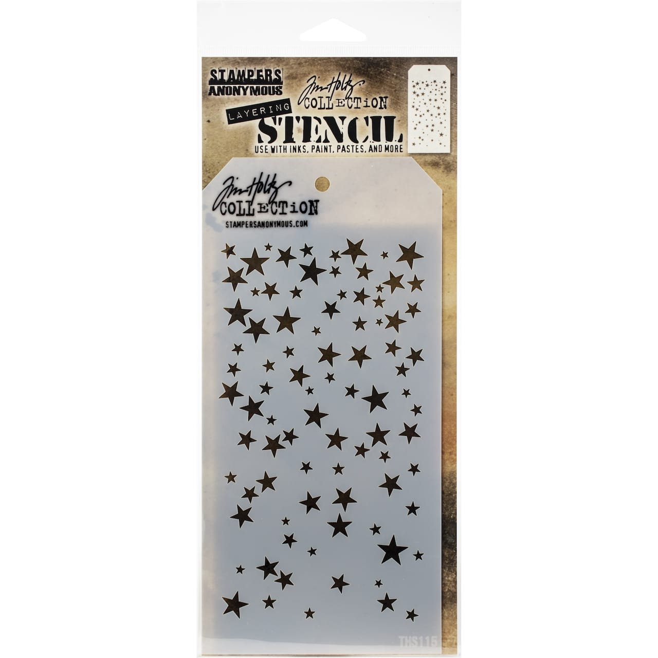 Stampers Anonymous Tim Holtz&#xAE; Falling Stars Layered Stencil, 4&#x22; x 8.5&#x22;
